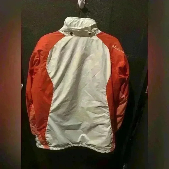 Women’s Columbia Fleece Lined Insulated White Pink Winter Jacket Size Large - Picture 5 of 6